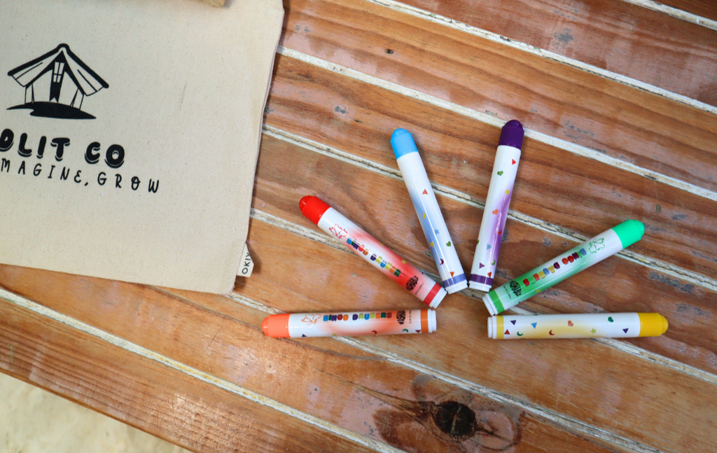 Washable Dot Markers: 6 Colour Stamp Set