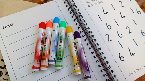 Washable Dot Markers: 6 Colour Stamp Set